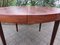 Round Rosewood Table with Integrated Extension, 1970s 2