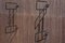 Braunes Holzregal auf 2 Ebenen mit Eisengestell, Spanien, 1960er 4