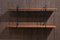 Braunes Holzregal auf 2 Ebenen mit Eisengestell, Spanien, 1960er 2