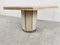 Italian Octogonal Dining Table in Travertine and Brass, 1970s 3