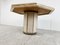 Italian Octogonal Dining Table in Travertine and Brass, 1970s, Image 2