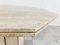 Italian Octogonal Dining Table in Travertine and Brass, 1970s 10