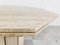 Italian Octogonal Dining Table in Travertine and Brass, 1970s, Image 10