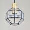 Achteckige Mid-Century Glas Deckenlampe / Hängelampe von Limburg, Deutschland, 1960er 4