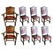 Butacas de comedor y sillas de cuero, década de 1890. Juego de 8, Imagen 1