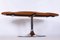 Functionalism Oval Side Table in Chrome & Walnut, Czechia, 1960s, Image 11