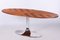 Functionalism Oval Side Table in Chrome & Walnut, Czechia, 1960s, Image 1