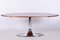 Functionalism Oval Side Table in Chrome & Walnut, Czechia, 1960s 4
