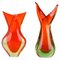 Red Sommerso Murano Glass Vases attributed to Flavio Poli for Seguso, Italy, 1960s, Set of 2, Image 2