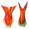 Red Sommerso Murano Glass Vases attributed to Flavio Poli for Seguso, Italy, 1960s, Set of 2 1