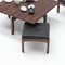 Brazilian Coffee Table with Nesting Stools by Jean Gillon for Wood Art, 1960s, Set of 5, Image 33