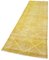 Vintage Turkish Yellow Overdyed Runner Rug 3