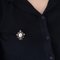 Pendentif en Or Jaune 14k et Argent avec Perle de Mabé Blanche, Perles Blanches et Diamants Taille Ancienne, 1900s 2