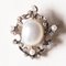 14k Yellow Gold and Silver Pendant with White Mabé Pearl, White Beads and Old-Cut Diamonds, 1900s 1