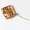 Vintage 18k Yellow Gold Lucky Charm Brooch with White Bead, 1930s, Image 10
