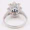 Vintage 18k White Gold Sapphire & Diamond Daisy Ring, 1960s 5