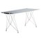 Desk with Anodized Silver Top and Inox Legs by Konstantin Grcic 1