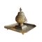 Antique Japanese Round Inkwell in Gilded Brass, Image 1