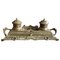 Ornate Victorian Double Inkwell in Brass 1