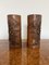 Antique Chinese Carved Bamboo Brush Pots, 1900, Set of 2 3