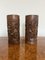 Antique Chinese Carved Bamboo Brush Pots, 1900, Set of 2 5