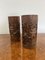 Antique Chinese Carved Bamboo Brush Pots, 1900, Set of 2 6