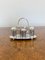 Antique Edwardian Glass and Silver Plated Cruet Set, 1900, Set of 5 1
