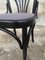 Mid-Century Modern French Bistro Chairs in Black Painted Wood with Upholstered Seat, 1970s, Set of 4 9