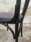 Mid-Century Modern French Bistro Chairs in Black Painted Wood with Upholstered Seat, 1970s, Set of 4, Image 10