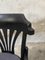 Sedie da bistrò Mid-Century moderne in legno verniciato nero con sedile imbottito, Francia, anni '70, set di 4, Immagine 8