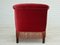Vintage Danish Lounge Armchair in Cherry-Red Velvet, 1960s 2