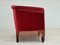 Vintage Danish Lounge Armchair in Cherry-Red Velvet, 1960s 15