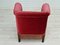 Vintage Danish Lounge Armchair in Cherry-Red Velvet, 1960s 16