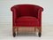 Vintage Danish Lounge Armchair in Cherry-Red Velvet, 1960s 5