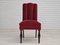 Danish Dinning Chairs in Oak Wood & Cherry-Red Velour, 1950s, Set of 4 11