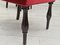 Danish Dinning Chairs in Oak Wood & Cherry-Red Velour, 1950s, Set of 4, Image 9