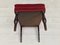 Danish Dinning Chairs in Oak Wood & Cherry-Red Velour, 1950s, Set of 4 5
