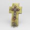European Crucifix in Partitioned Enamel and Agathe on Brass, 1920s 1