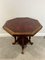 Antique Victorian Library Table in Walnut with Leather Top, 1880 4