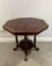 Antique Victorian Library Table in Walnut with Leather Top, 1880 1