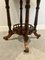 Antique Victorian Library Table in Walnut with Leather Top, 1880, Image 2