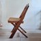 Mid-Century Dutch Wooden Folding Chairs with Rush Seats by De Volharding, 1950s, Set of 6 8