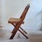 Mid-Century Dutch Wooden Folding Chairs with Rush Seats by De Volharding, 1950s, Set of 6, Image 8