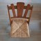 Sillas plegables holandesas Mid-Century de madera con asientos Rush de De Volharding, años 50. Juego de 6, Imagen 9