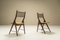 Dining Chairs in Teak and Wicker, Italy, 1970s, Set of 6 5