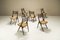Dining Chairs in Teak and Wicker, Italy, 1970s, Set of 6, Image 4