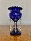 Antique Victorian Blue Glass Lustre, 1860 1