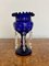 Lustre Victorien Antique en Verre Bleu, 1860 2