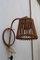 Italian Wall Lamp in Braided Bamboo in the style of Franco Albini, 1950s 9