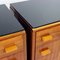 Mid-Century Bedside Tables in Mahogany and Black Glass, 1960s, Set of 2 8